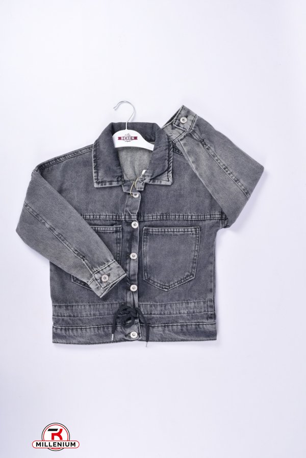 Пиджак для девочки джинсовый (цв.серый) Рост в наличии : 122 арт.6106