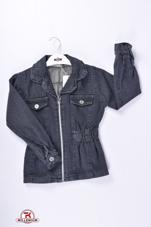 Пиджак для девочки джинсовый (цв.т.серый) Рост в наличии : 110, 116 арт.6103
