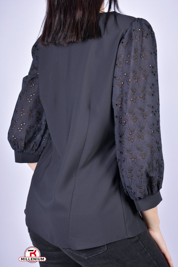 Блузка жіноча шифонова (кол. Чорний) Розміри в наявності : 42, 44 арт.9035