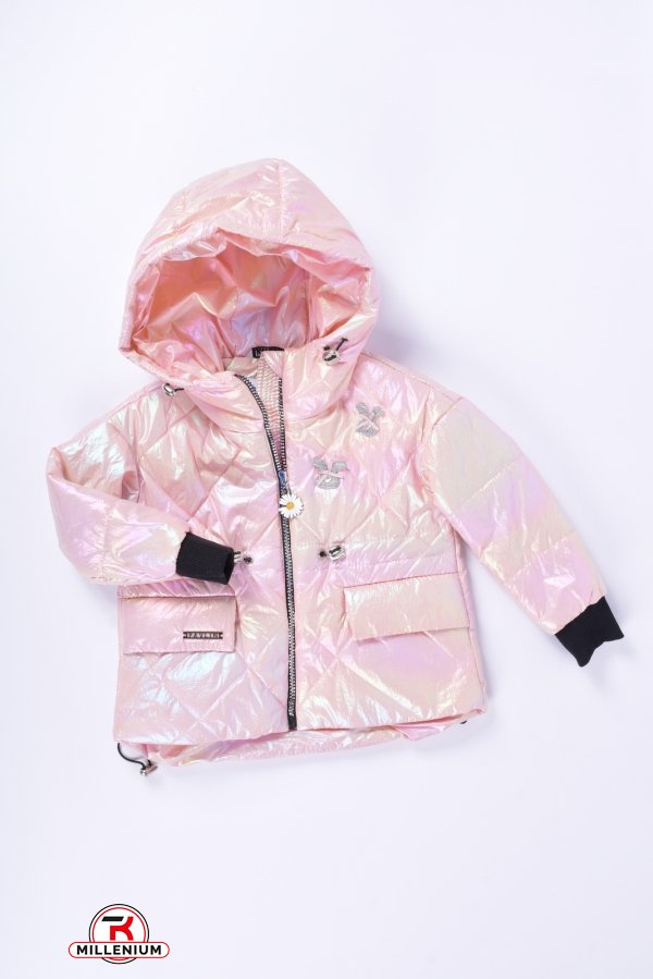 Куртка демісезонна для дівчинки (кол. Рожевий) з плащової тканини Зріст в наявності : 98 арт.Эля
