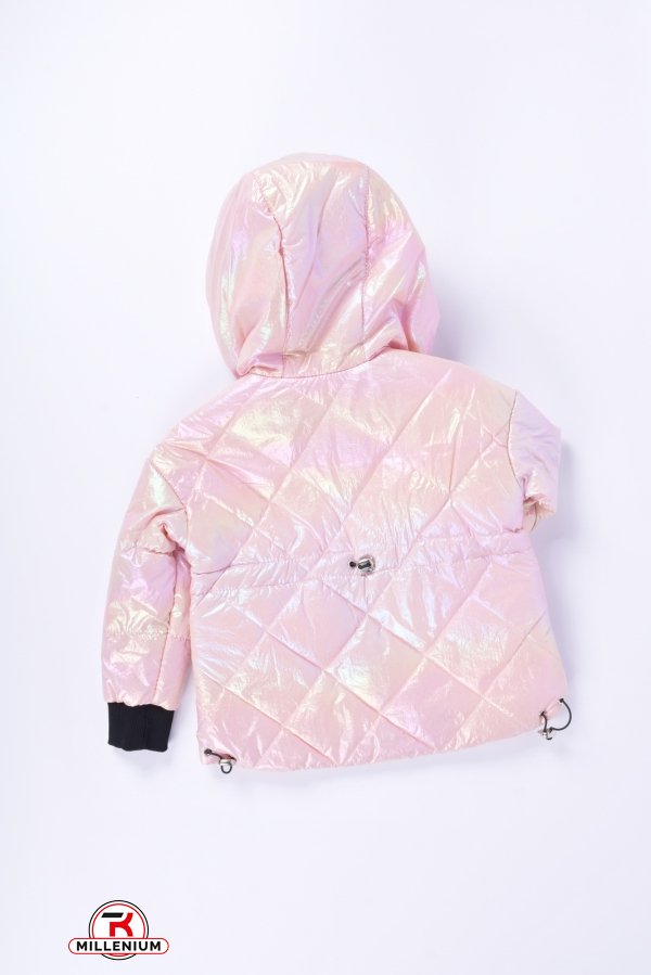 Куртка демисезонная для девочки(цв.розовый) из плащевки Рост в наличии : 98 арт.Эля