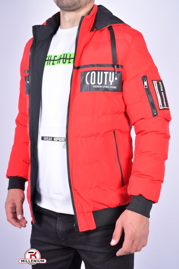 Куртка мужская (цв.красный/черный) демисезонная из плащевки 2-х сторонняя MYST Размер в наличии : 48 арт.33019