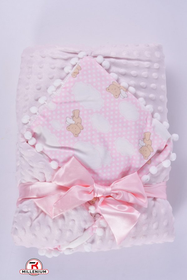 Конверт для новорожденных (цв.розовый) размер 100/75см арт.CH-1139