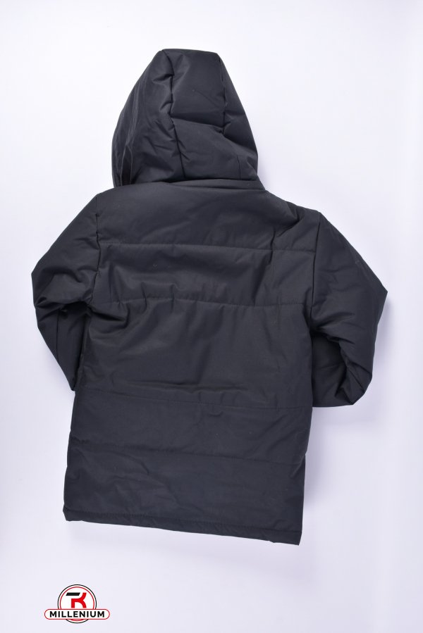 Куртка для мальчика (цв.чёрный/красный) из плащевки демисезонная  Рост в наличии : 116 арт.01