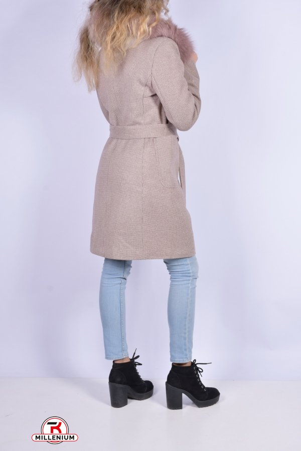 Пальто женское (цв.кремовый) демисезонное ROMATIC Размеры в наличии : 40, 42, 44, 46, 48 арт.798