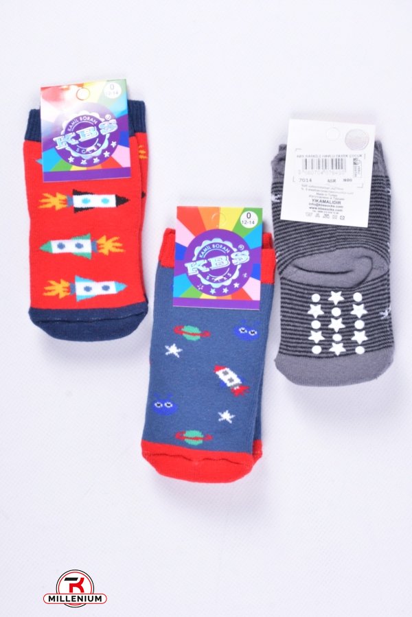 Шкарпетки махрові дитячі (0) KBS розмір 12-14 (з гальмами) арт.3-20223