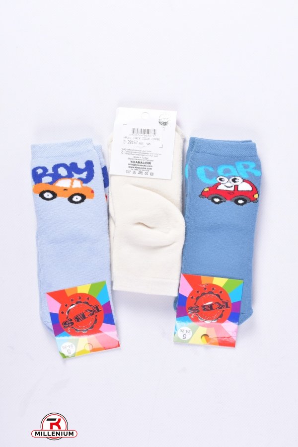 Носки махровые для мальчика (5) KBS размер 24-26 арт.3-20157