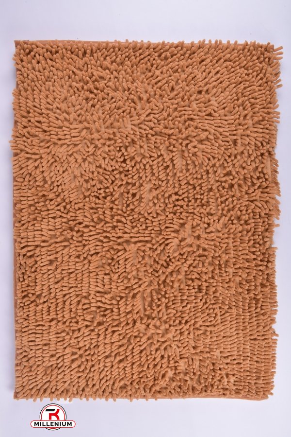 Коврик "Лапша" (цв.коричневый) на тканевой основе (микрофибра) размер 80/120 см. арт.MF5212