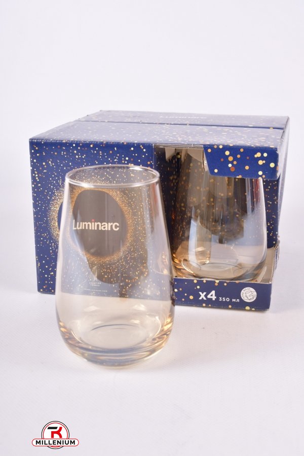 Набір склянок 350мл "Золотий мед" ціна за 4шт. арт.P9305