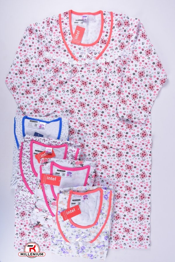 Нічна сорочка трикотажна жіноча (тканина байка) Розміри в наявності : 48, 50, 52, 54, 56 арт.1019