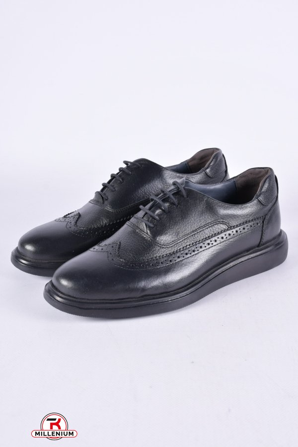 Туфли мужские из натуральной кожи (цв.черный) "BARRETTI" Размер в наличии : 40 арт.BR-250