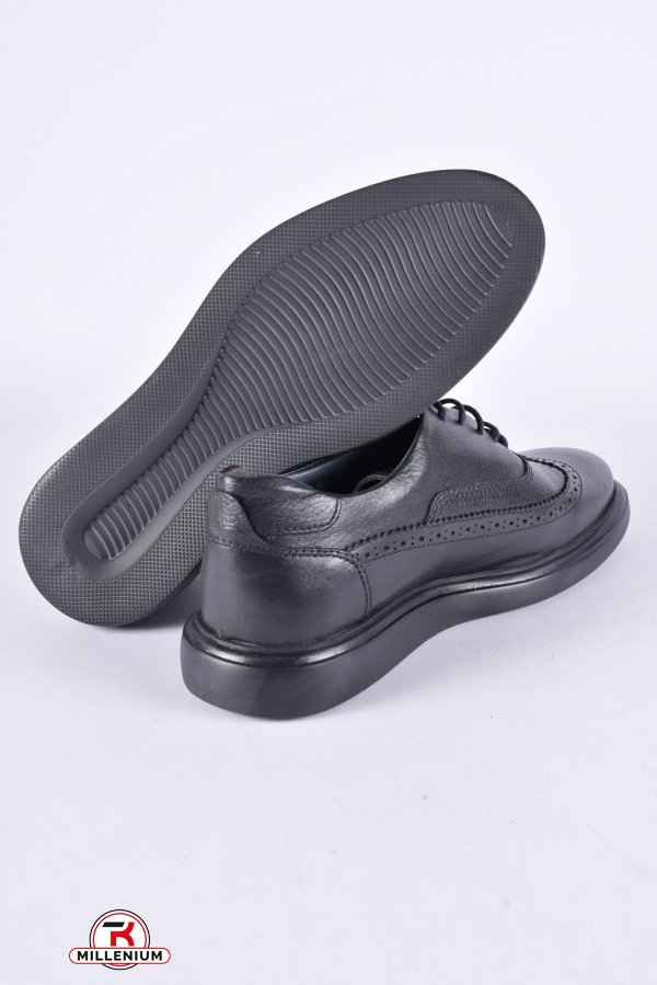 Туфлі чоловічі з натуральної шкіри (чорний) "BARRETTI" Розмір в наявності : 40 арт.BR-250