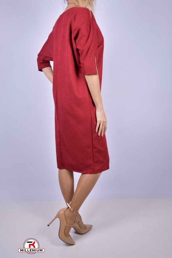Платье женское стрейчевое (цв.бордовый) Размеры в наличии : 40, 42, 44, 46 арт.875