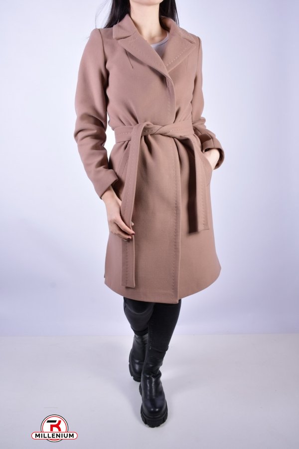 Пальто женское демисезонное (цв.пудры) кашемировое "BOGIRА" Размер в наличии : 44 арт.111