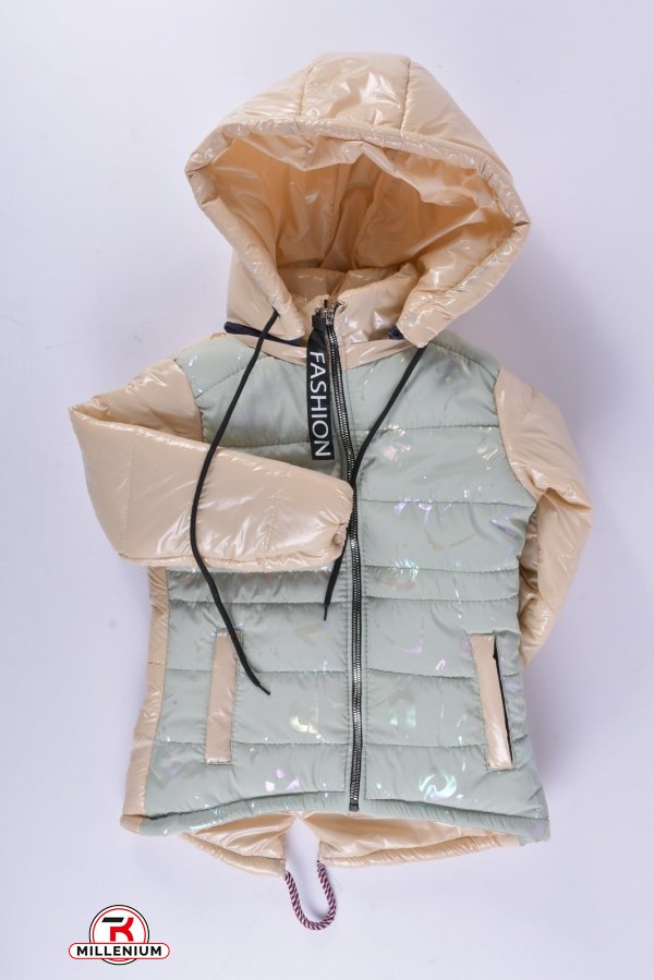Куртка для дівчинки демісезонна (кол. м'яти/кремовий) Зріст в наявності : 92, 98 арт.FASHION