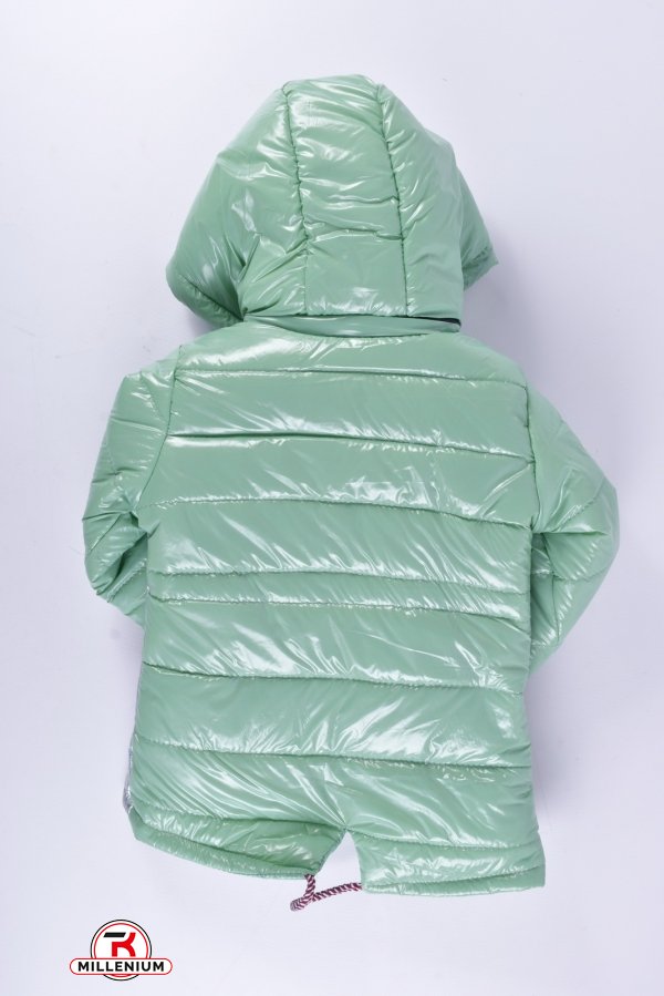 Куртка для девочки демисезонная (цв.серебро/мяты) Рост в наличии : 92, 98, 104 арт.FASHION
