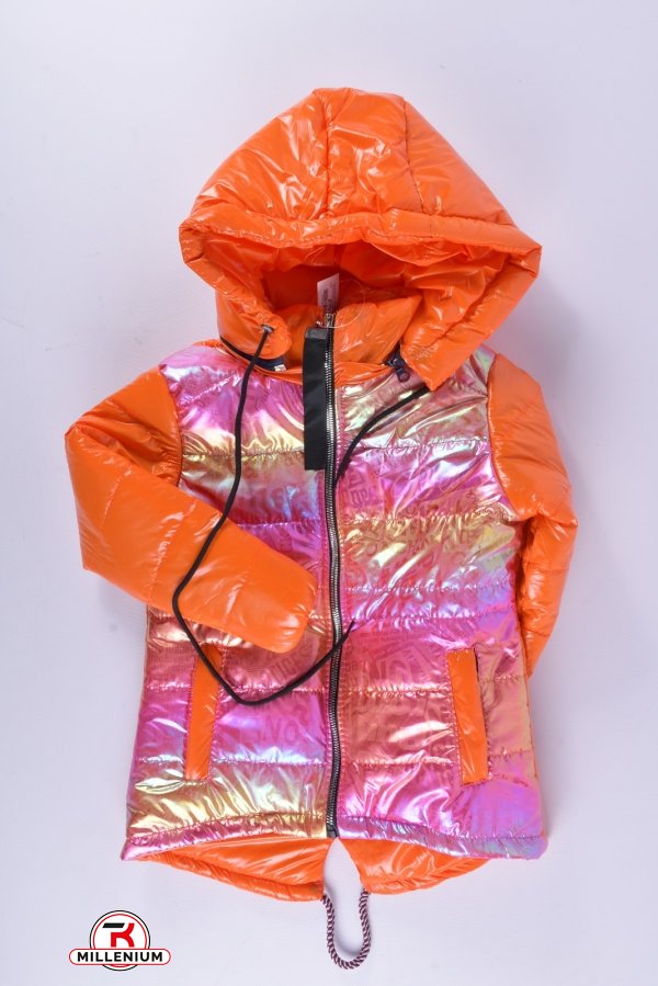 Куртка для девочки демисезонная (цв.оранжевый) Рост в наличии : 92, 98 арт.FASHION