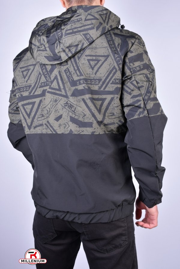 Куртка мужская демисезонная (цв.черный/хаки) Размеры в наличии : 44, 46 арт.EM21181