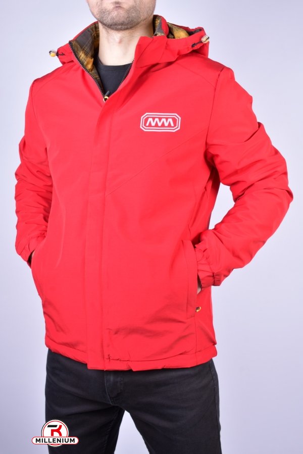 Куртка чоловіча демісезонна (двостороння) (кол. червоний) Розміри в наявності : 44, 50 арт.B23010