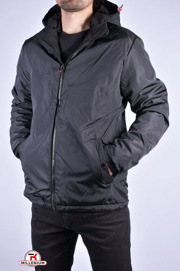 Куртка мужская демисезонная (двухсторонняя) (цв.чёрный) Размеры в наличии : 44, 46 арт.EM23011