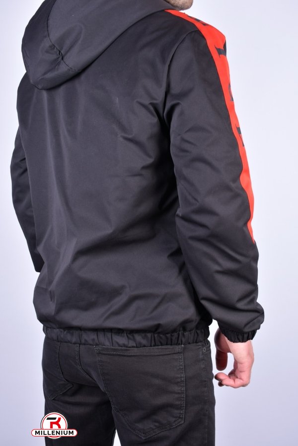 Куртка чоловіча з плащової тканини демісезонна (кол. чорний) "ATE" Розмір в наявності : 46 арт.8877