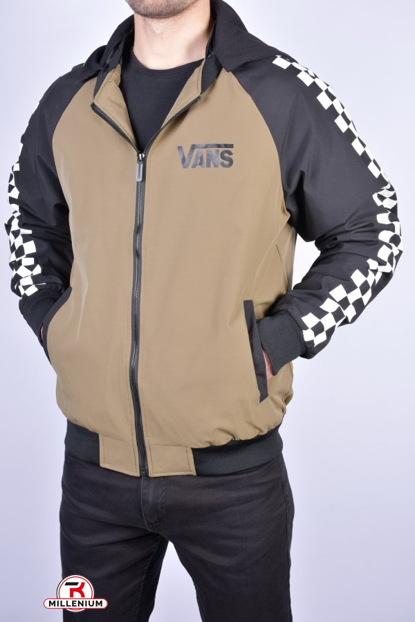 Куртка чоловіча з плащової тканини демісезонна (кол. оливковий/чорний) "ATE" Розміри в наявності : 46, 48, 52 арт.F-201