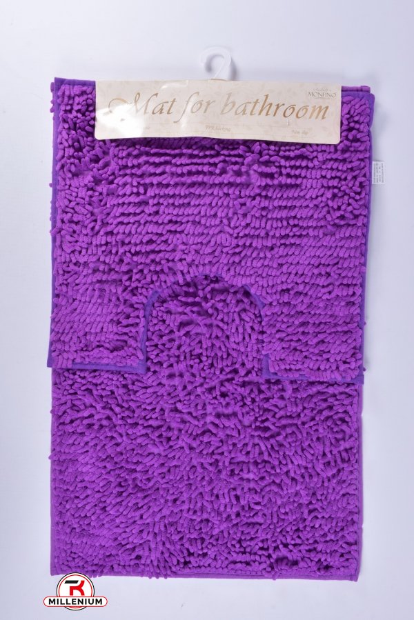 Коврик в ванную 2-ка (цв.фиолетовый) "Лапша" (микрофибра) размер 50/80 см арт.MF5213