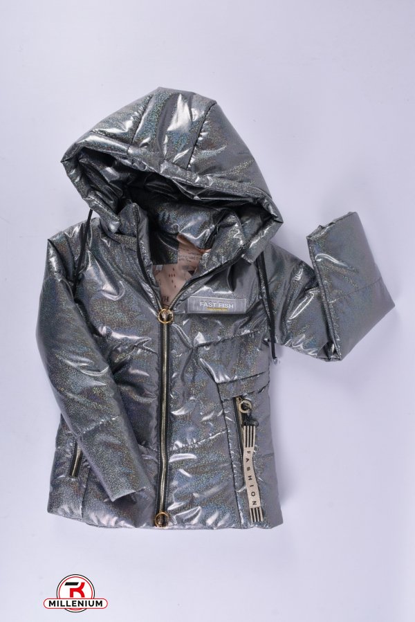 Куртка демісезонна для дівчинки (кол. сірий) "PB" Зріст в наявності : 104 арт.023