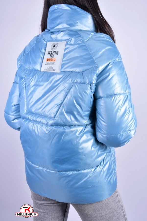 Куртка жіноча болонева демісезонна (кол. блакитний) Розмір в наявності : 42 арт.014