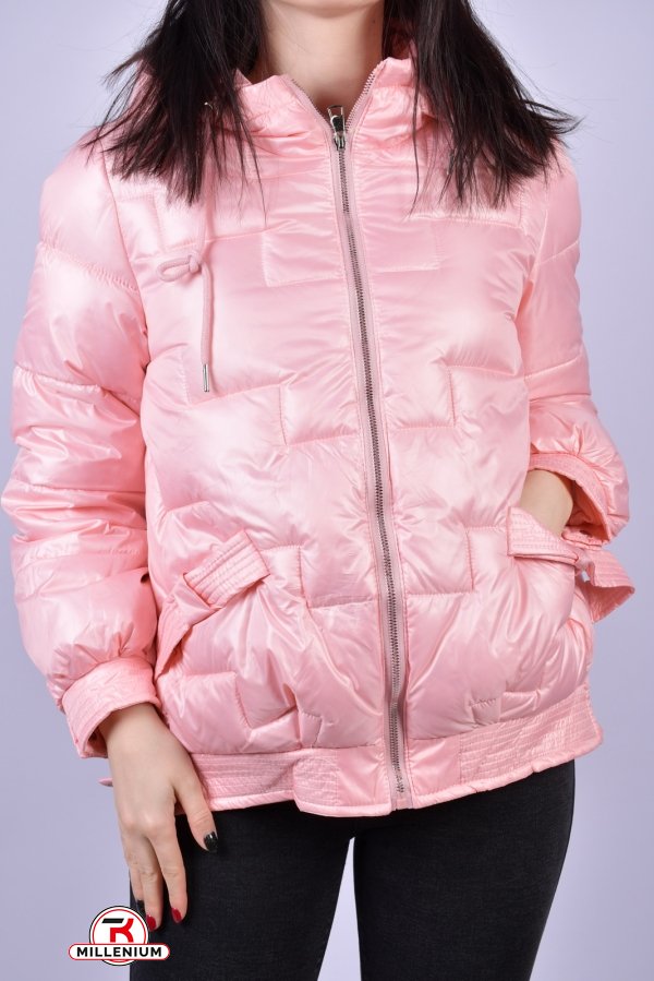 Куртка жіноча з плащівки демісезонна (кол. рожевий) Розмір в наявності : 44 арт.806