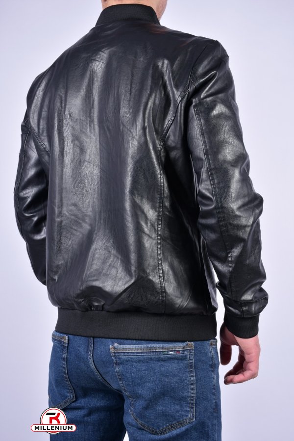 Куртка чоловіча зі шкірозамінника (кол. чорний) Розміри в наявності : 42, 44, 46, 52 арт.2017
