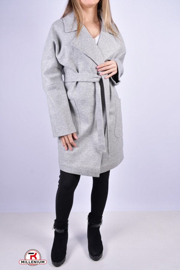 Пальто женское кашемировое (цв.св/серый) Размер в наличии : 50 арт.2071