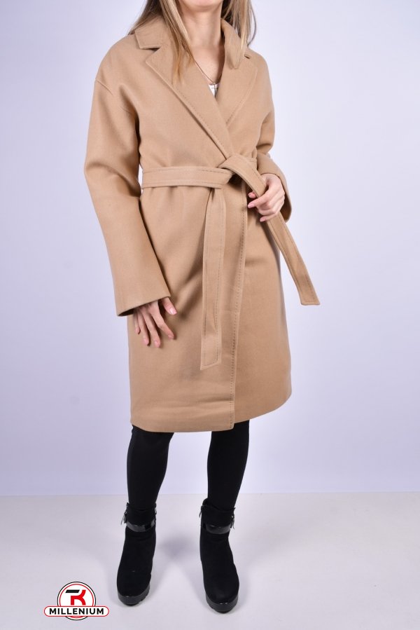 Пальто жіноче кашемірове (кол. кремовий) Розмір в наявності : 44 арт.8033
