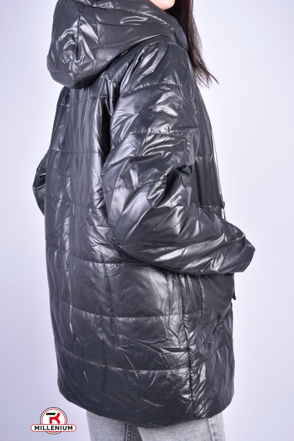 Куртка женская болоньевая (цв.чёрный) демисезонная "CSY" Размер в наличии : 52 арт.219