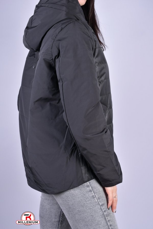 Куртка жіноча демісезонна (кол. чорний) з плащівки "DS" Розміри в наявності : 40, 42, 44, 46 арт.B3057