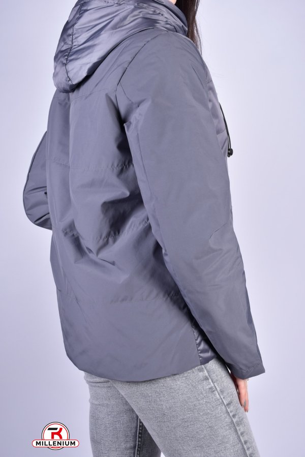Куртка жіноча демісезонна (колір сірий) з плащівки "DS" Розмір в наявності : 40 арт.B3058