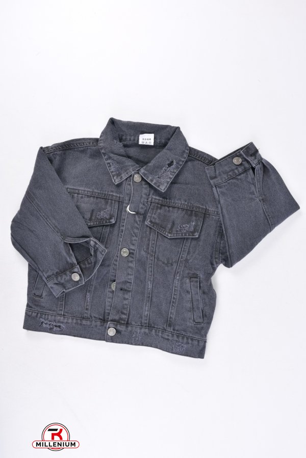 Пиджак джинсовый для мальчика (цв.чёрный) Рост в наличии : 104, 110 арт.GB31701B
