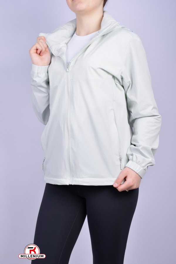 Куртка жіноча демісезонна (кол. св. сірий) з плащової тканини (з велюром в середині) Розміри в наявності : 40, 44 арт.87666