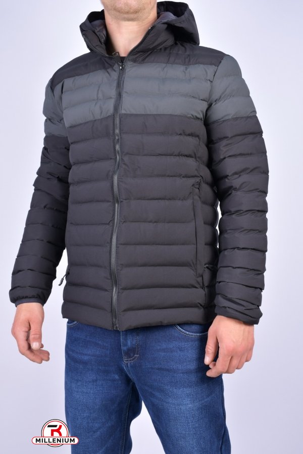 Куртка чоловіча демісезонна (кол. чорний/сірий) Розміри в наявності : 46, 48, 52, 54 арт.5305