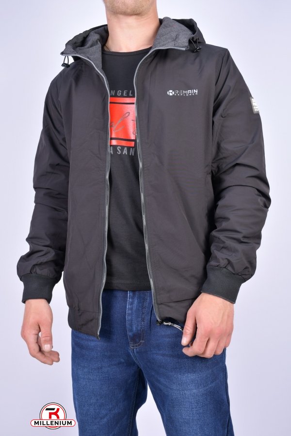 Куртка мужская (цв.черный) демисезонная из плащевки "Remain" Размеры в наличии : 46, 48 арт.7924
