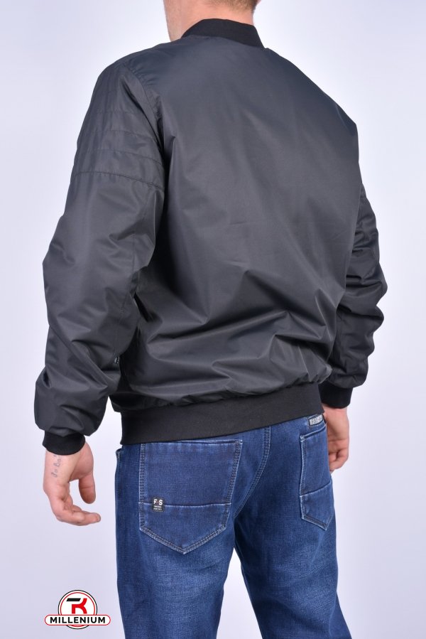 Куртка бомбер мужская (цв.черный) демисезонная из плащевки "Remain" Размеры в наличии : 46, 48, 50, 52, 54 арт.7975