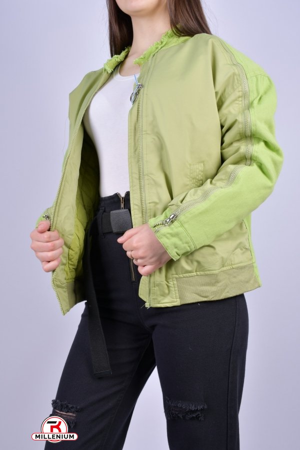 Куртка женская (цв.салатовый) демисезонная "T.YCamille" Размеры в наличии : 46, 48, 50, 52 арт.B-676