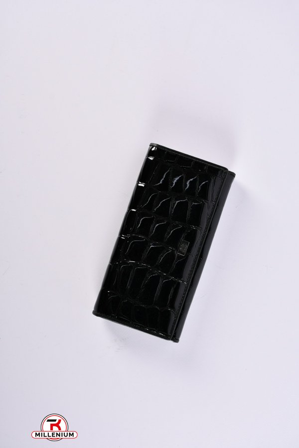 Кошелёк женский кожаный лаковый (color.black) размер 19/9 см. Alfa Ricco арт.AR3430/WL
