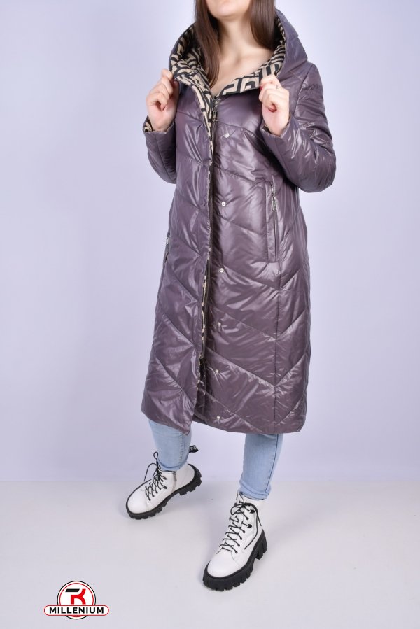 Пальто женское из плащёвки демисезонное (color A023) HaiLuoZi Размеры в наличии : 44, 46 арт.BM7059