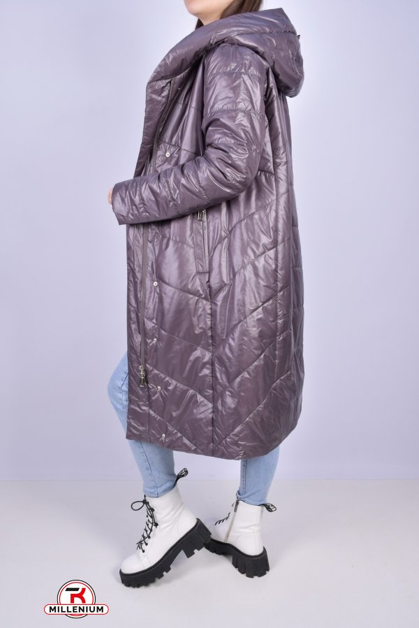 Жіноче пальто з плащівки демісезонне (color A023) HaiLuoZi Розміри в наявності : 44, 46 арт.BM7059