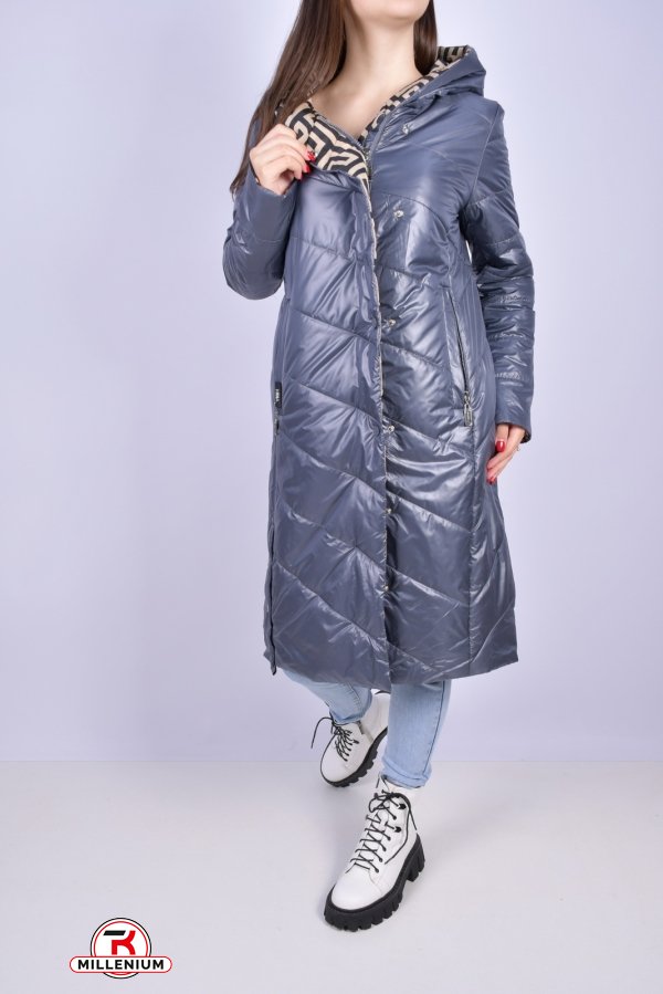 Жіноче пальто з плащівки демісезонне (color A018) HaiLuoZi Розмір в наявності : 44 арт.BM7059