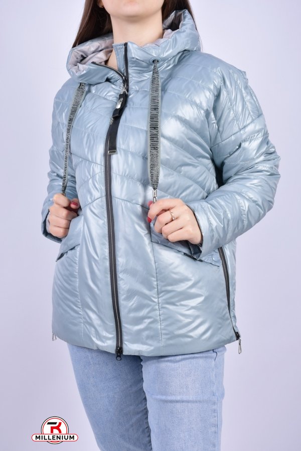 Куртка жіноча з плащівки демісезонна (color A022) HaiLuoZi Розміри в наявності : 46, 54 арт.BM7083