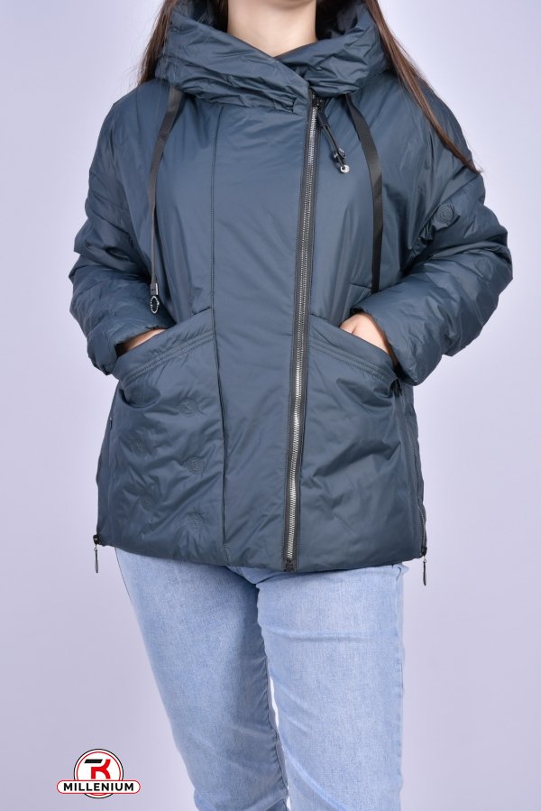 Куртка женская из плащёвки демисезонная (color C113) HaiLuoZi Размеры в наличии : 48, 50, 52, 56, 58 арт.BM7088