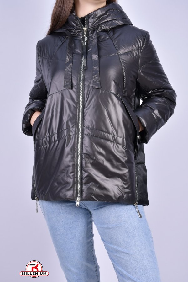 Куртка женская из плащёвки демисезонная (color A001) HaiLuoZi Размеры в наличии : 50, 52, 54, 56, 58 арт.BM7050