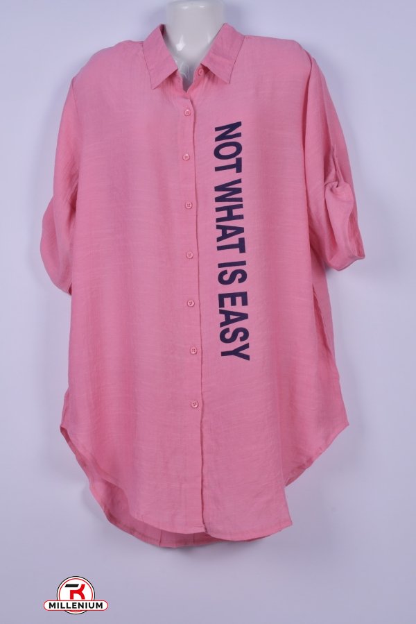 Сорочка-туніка жіноча (кол. рожевий) JJF Розмір в наявності : 48 арт.502
